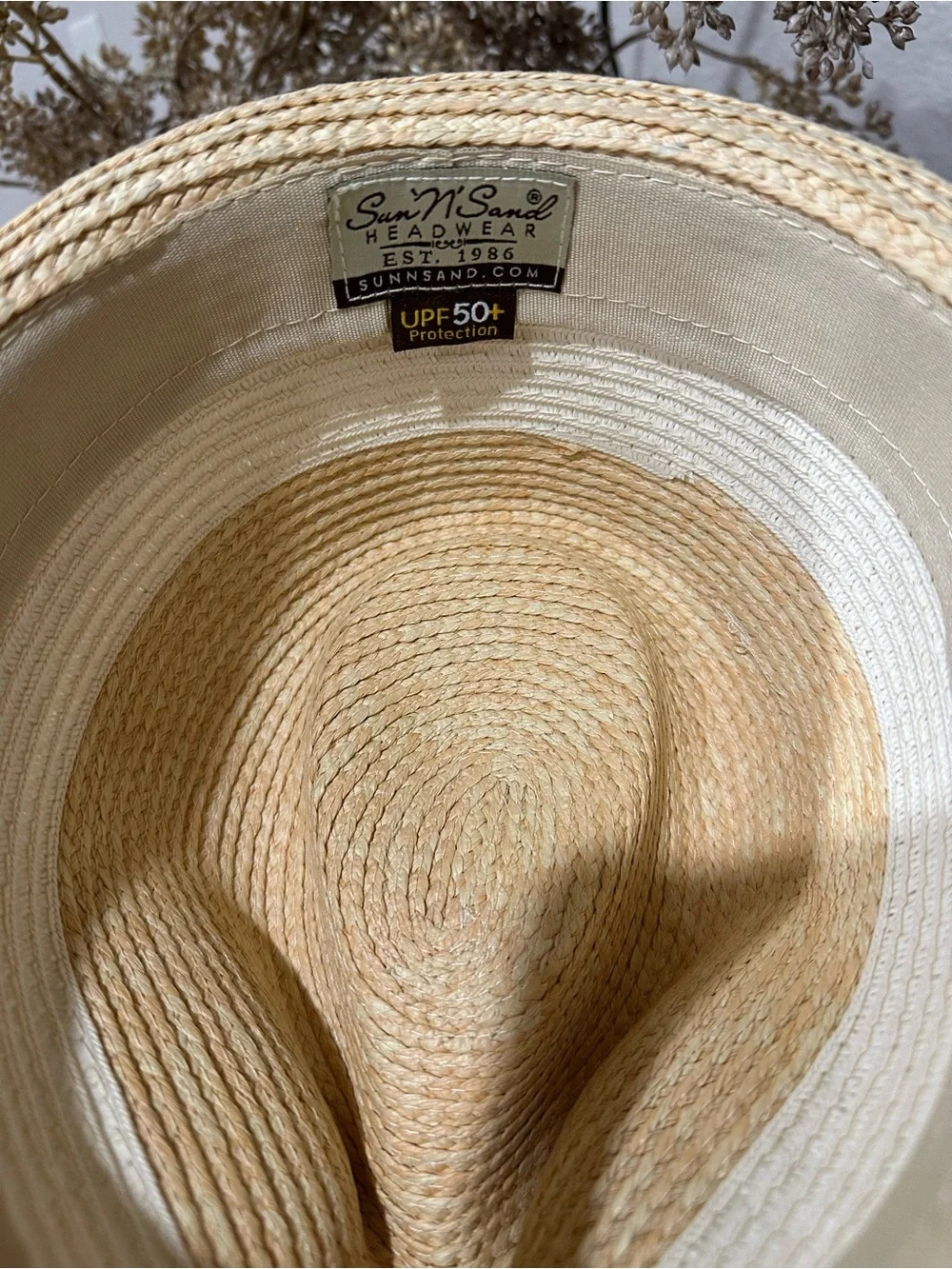 Sun ’N’ Sand Straw Fedora Hat – UPF 50+ – Southwestern Woven Band